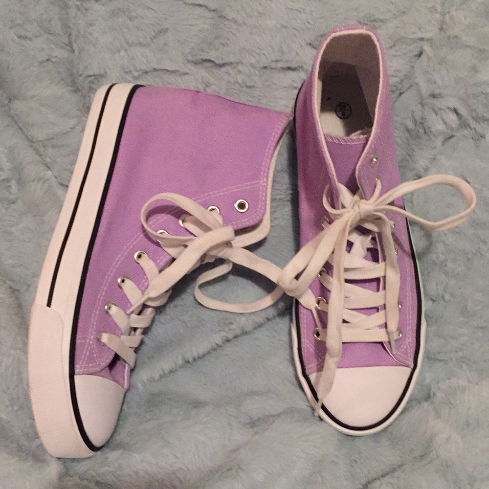 SALE😂Converse look a likes, Lavender Hightops(NEW WOT)